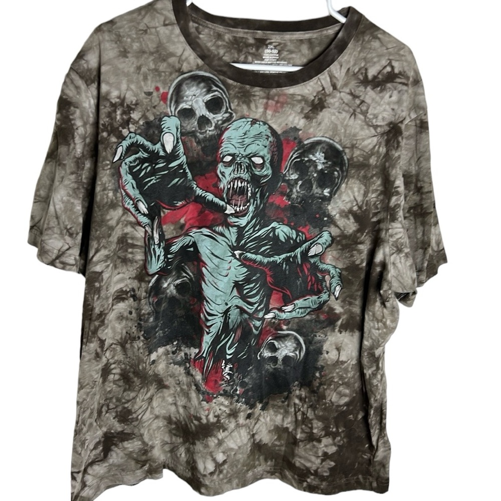 Zombie Skull 2XL Tie Dye Shirt